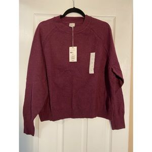 NWT a new Day burgundy mock-neck sweater